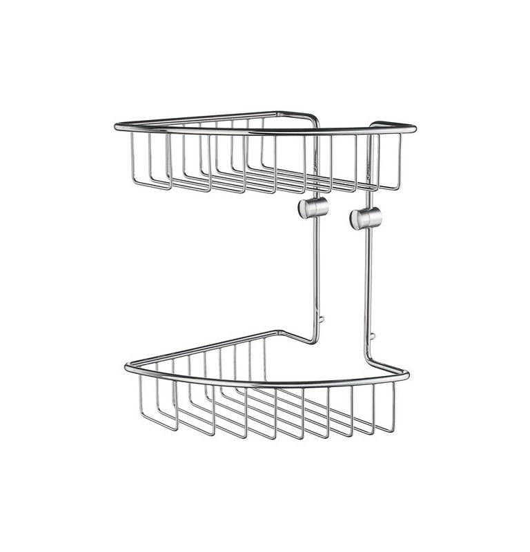 Corner soap basket double SMEDBO HOME - Polished chrome Corner soap basket double SMEDBO HOME - Polished chrome