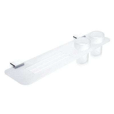 Shelf with brackets and toothbrush cups IXI NIMCO KIBO Ki X350-58DW-26