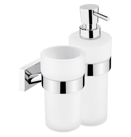 Cup for toothbrushs and Soap Dispenser NIMCO KEIRA KE 2205K31W-T-26
