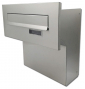Fence-mounted mailbox X-FEST JAKUB 4 inox
