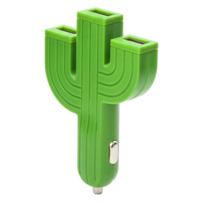 USB nabíječka do auta - kaktus