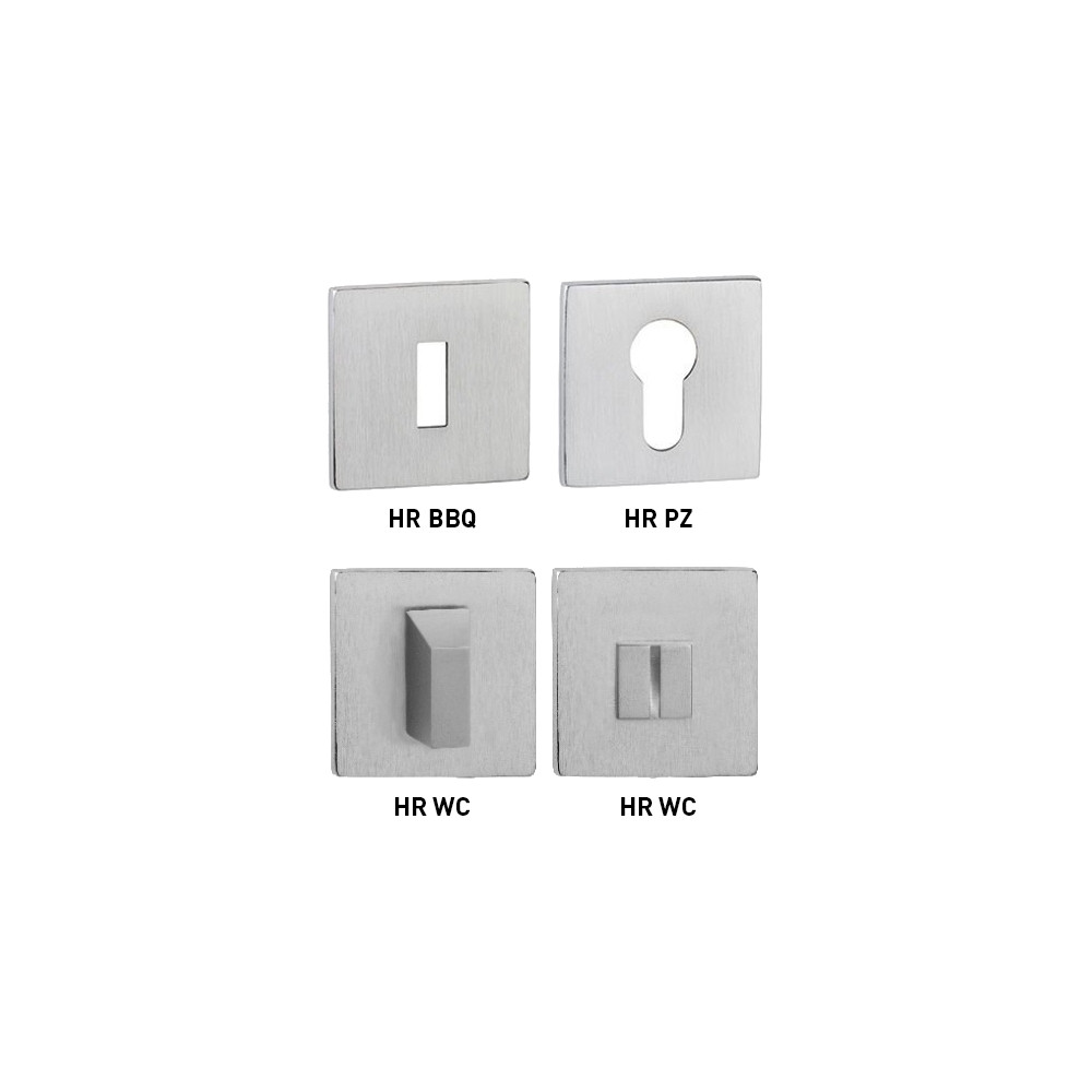 Rosette MP - HR SQ6 - Brushed chrome