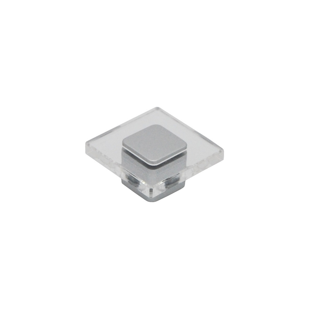 Furniture handle 414Q - Matt chrome / transparent