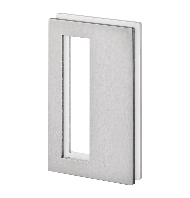 Shell for glass sliding door JNF IN.16.560.A - Brushed stainless steel