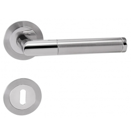 Handle PRADO - R 3SM - BN / LN - Brushed stainless steel / Polished stainless steel