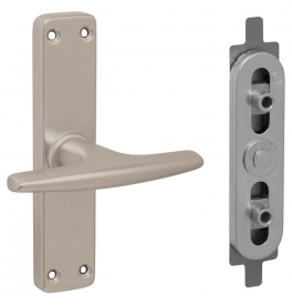 Window handle with mechanism LUCIA - Nickel matt