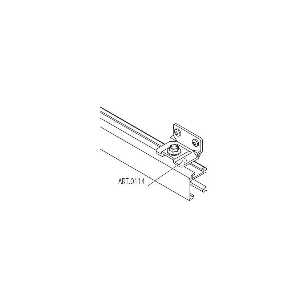 Bracket for mounting rail on the wall LEGGERA