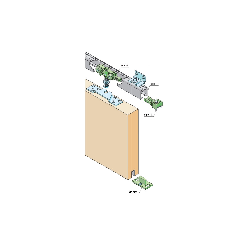 Beschläge für Holzschiebetüren SISCO SISTEM - LEGGERA