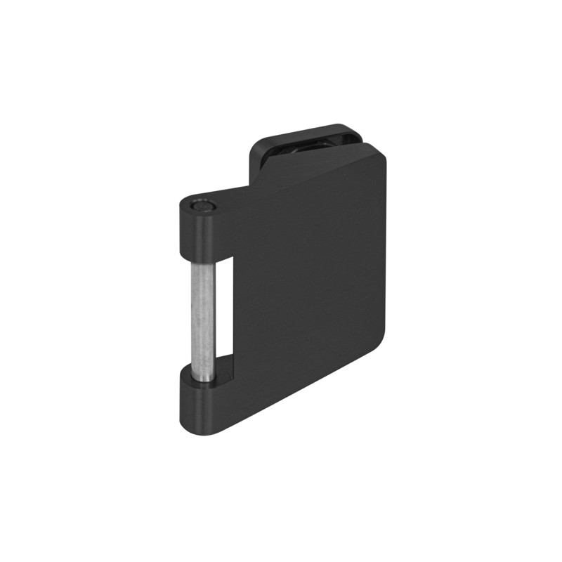Glass door hinge UNIQUE R8 (vertical) - Black matt