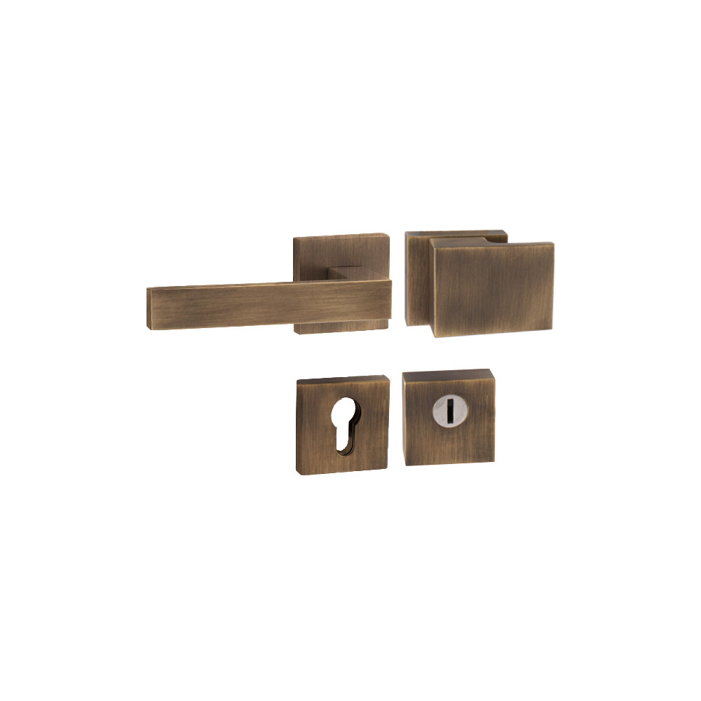 Bezpečnostní klika TUPAI CUBO/SQUARE - HR 3230/2275 - Bronz česaný