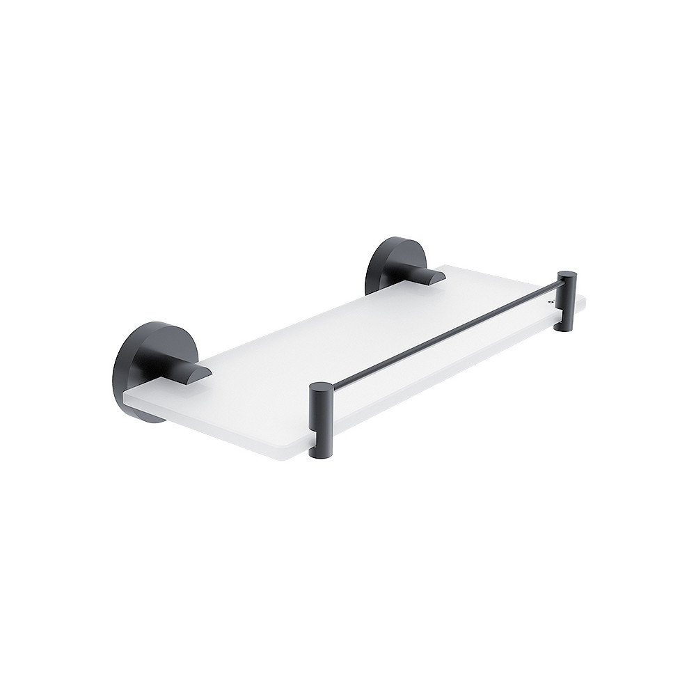 Fürdőszobai polc és kerítéssel NIMCO UNIX BLACK 300 mm