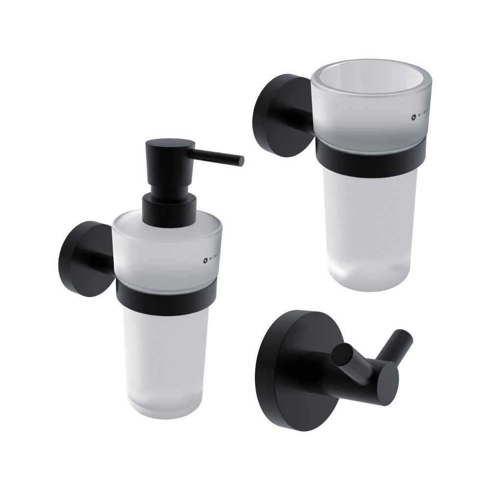 Set kúpeľňových doplnkov NIMCO UNIX BLACK