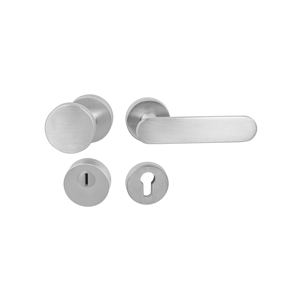 Klamka bezpieczeństwa TUPAI CUBO/NELA - R 3233/4158 - Chrom szczotkowany