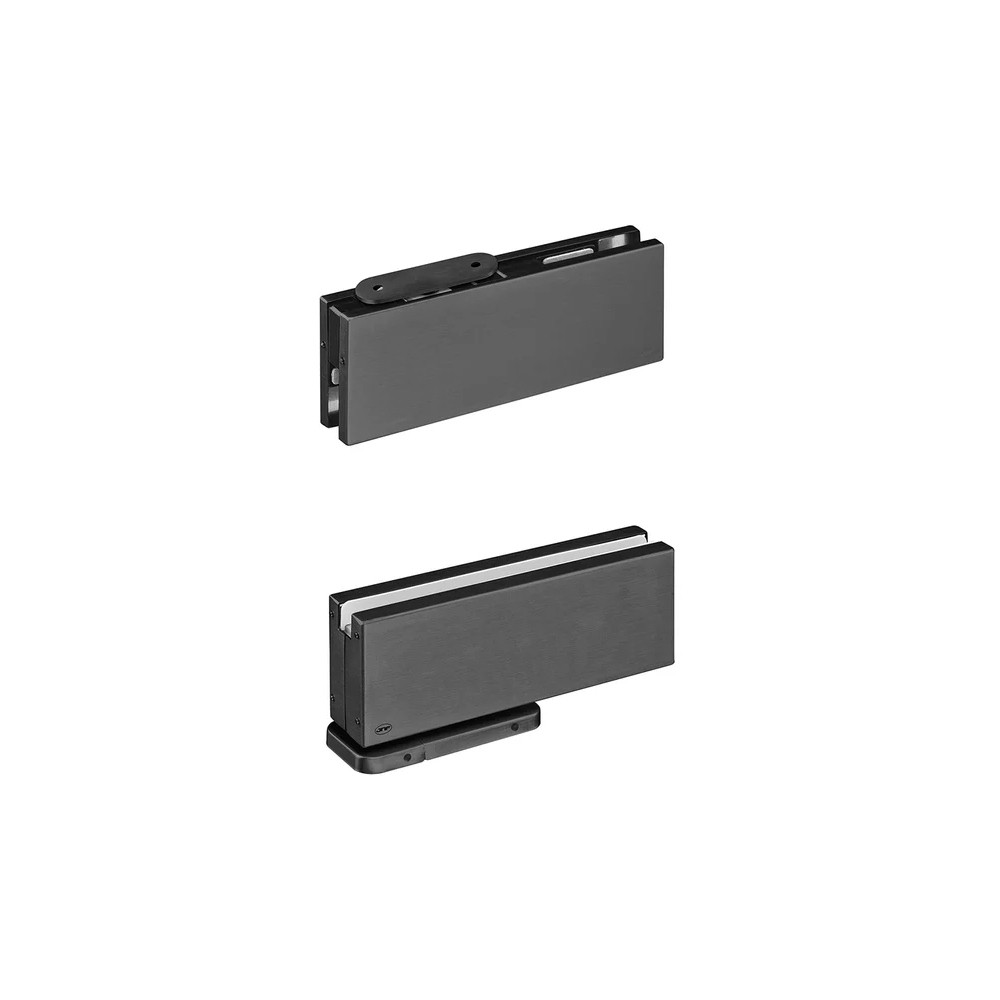 Hydraulic pivot set for glass door JNF IN.81.203.TB - Black matt