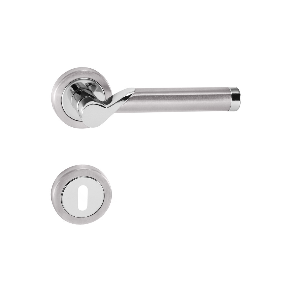 Door handle TUPAI MARENA - R 794 - Polished chrome / brushed stainless steel