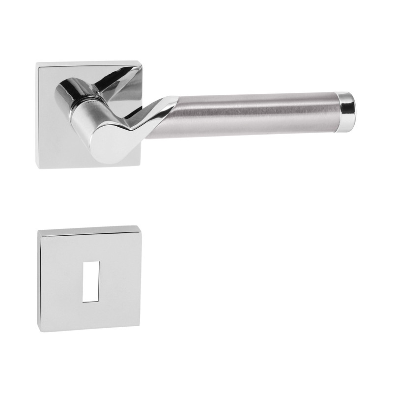 Door handle TUPAI MARENA - HR 794Q - Polished chrome / brushed stainless steel