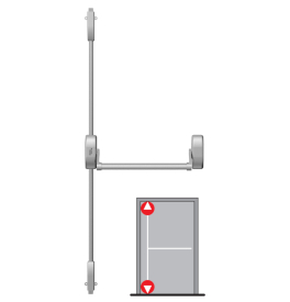 Panic hardware for single-leaf doors with 2-point vertical locking DORMAKABA PHA 2000