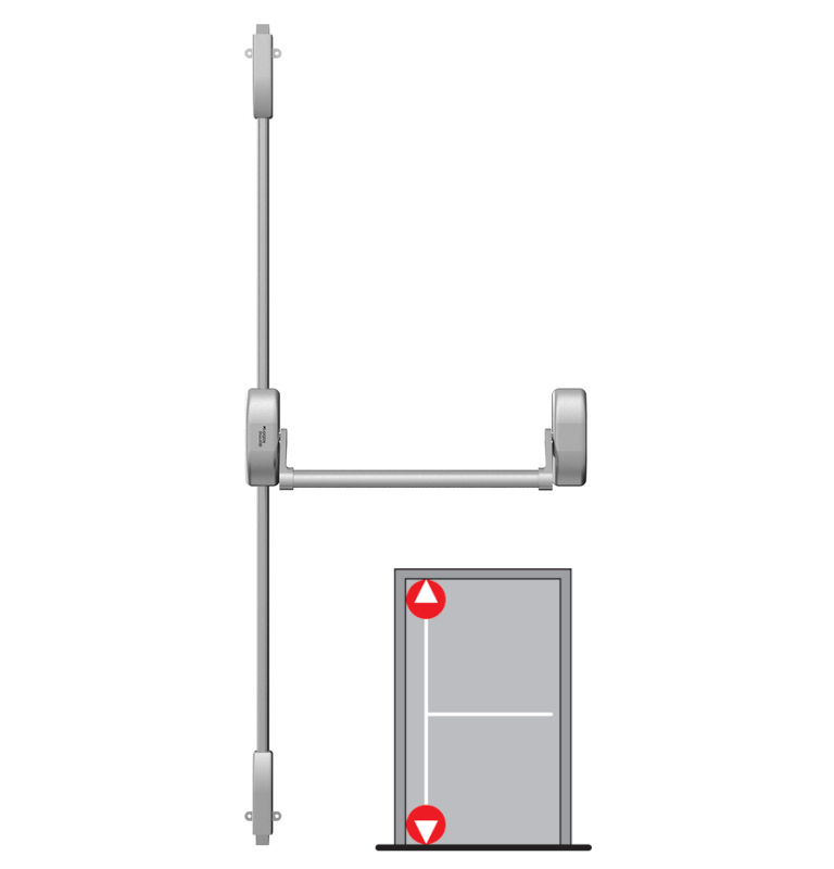 Panic hardware for single-leaf doors with 2-point vertical locking DORMAKABA PHA 2000 Panic hardware for single-leaf doors with 2-point vertical locking DORMAKABA PHA 2000