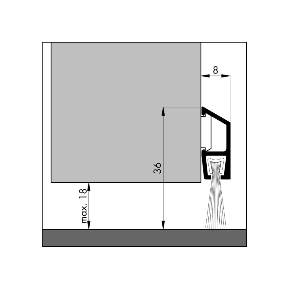 Brush Door Bottom Seal IDS B De Luxe